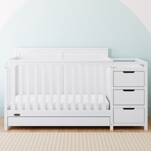 Wooden baby cheap cribs with drawers